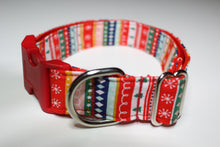 Buckle Collar in "Christmas Stripes"